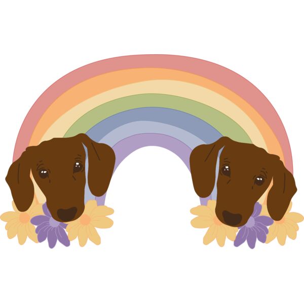 Rainbow dachshund 120 mm   80 mm Thumbnail