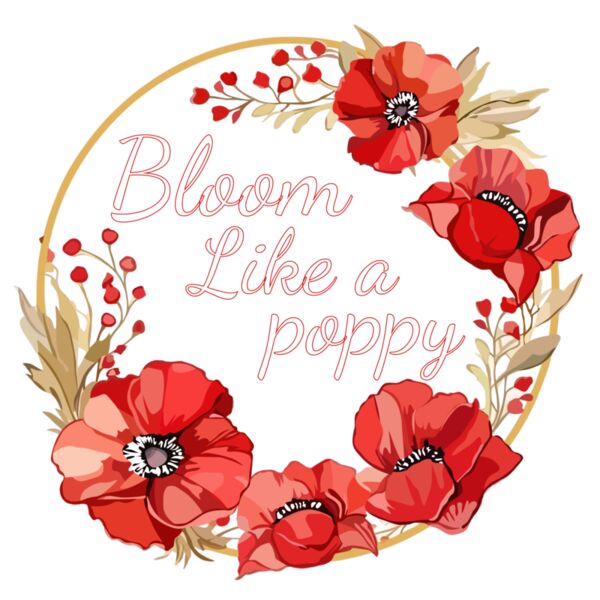 Poppy circle frame Bloom like a poppy  Thumbnail