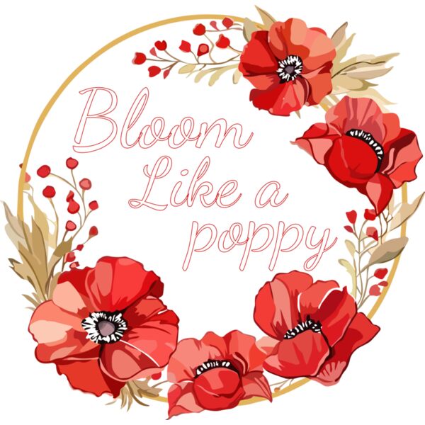 Poppy circle frame Bloom like a poppy  Thumbnail